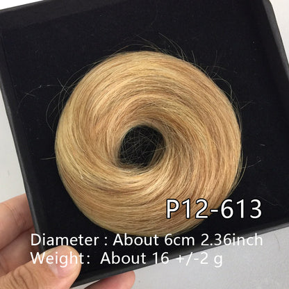 MRSHAIR Human Hair Buns Chignon Ponytail Updo Donut Real Hair Extensions