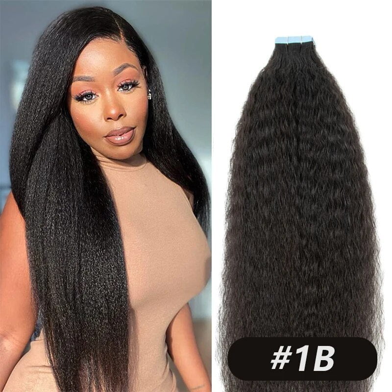 Ombre Kinky Straight Tape In Human Hair #2 #4 #6 T1B-30 T1B-99j Remy Hair