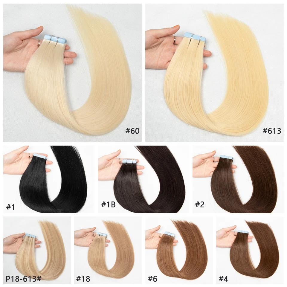 MRSHAIR Cuticle Remy Tape In Human Hair Extensions Real Natural Hair Skin Weft Hair Extensions For Salon High Quality 10pcs/pack