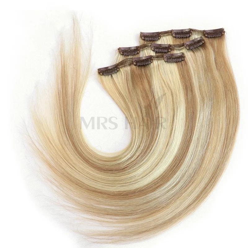 MRSHAIR 3Clips 3pcs Clip In Human Hair Extensions For Replacement Volume 16 18 20 22inch