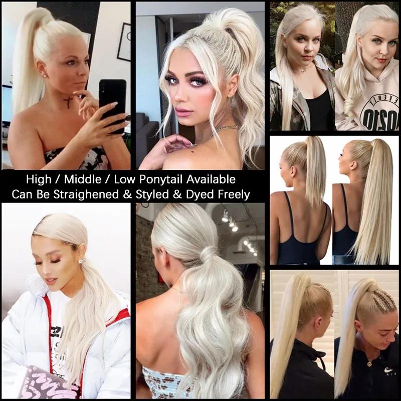 MRSHAIR #60 Ponytail Human Hair Thick Ends 24inch 60cm 140G