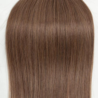 Invisible PU Weft Clip In Extension Human Hair Injected Tape Weft Brown 12-22inch Customized Clip On Hair 8Pcs 100G 120G