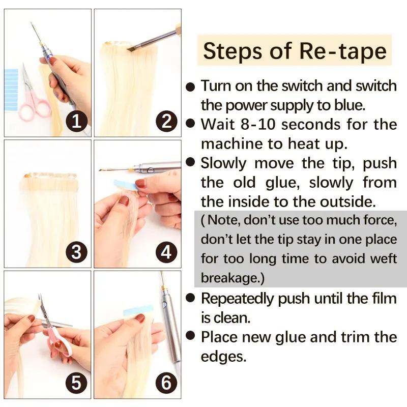 MRSHAIR MRS HAIR Electric Tape Remover Tools USB Plug-in Working No Battery 5V 2A