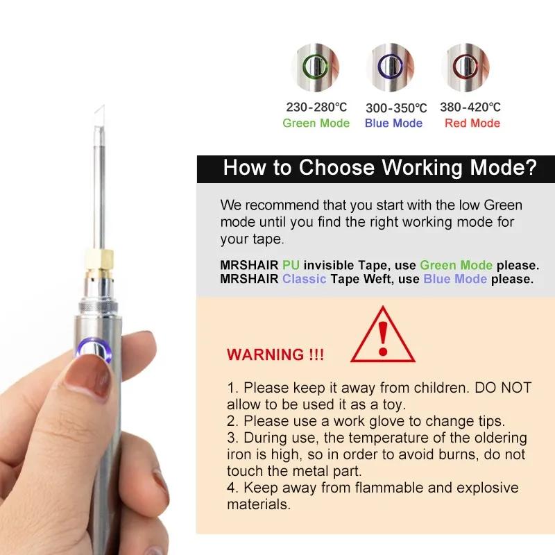 MRSHAIR MRS HAIR Electric Tape Remover Tools USB Plug-in Working No Battery 5V 2A