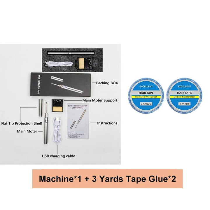 MRSHAIR MRS HAIR Electric Tape Remover Tools USB Plug-in Working No Battery 5V 2A