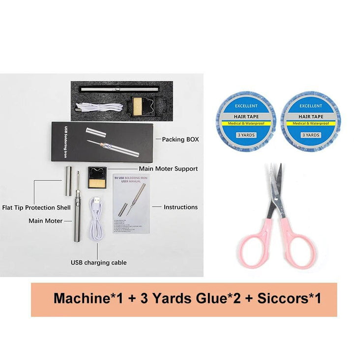 MRSHAIR MRS HAIR Electric Tape Remover Tools USB Plug-in Working No Battery 5V 2A