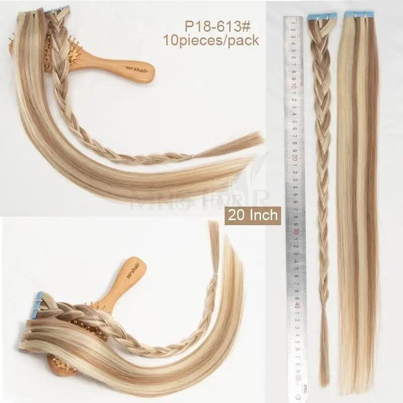 MRSHAIR MRS HAIR Invisible Tape in Extensions Straight Injected Tape ins 40pcs