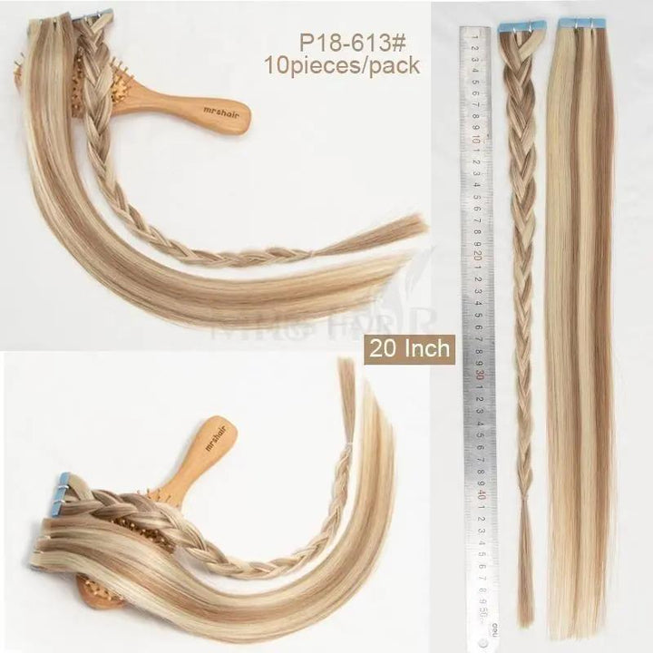 MRSHAIR MRS HAIR Invisible Tape in Extensions Straight Injected Tape ins 40pcs