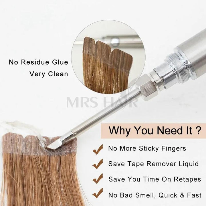 MRSHAIR MRS HAIR Tape Extensions Glue 3 Yards Tape Pliers Electric Tape Remover