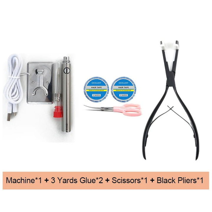 MRSHAIR MRS HAIR Tape Extensions Glue 3 Yards Tape Pliers Electric Tape Remover