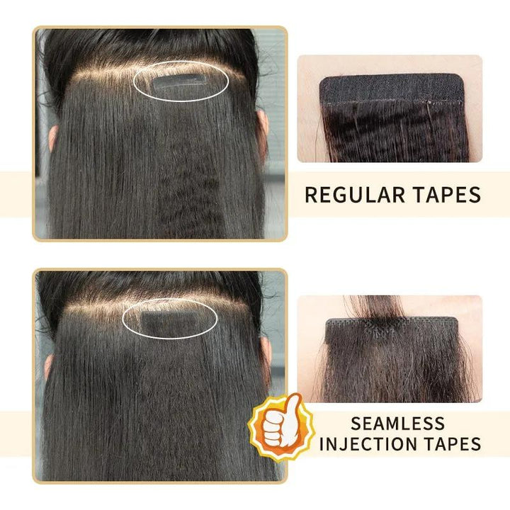 MRSHAIR MRSHAIR Injected Tape In Extensions Kinky Straight Hair Remy Human Hair 20pcs