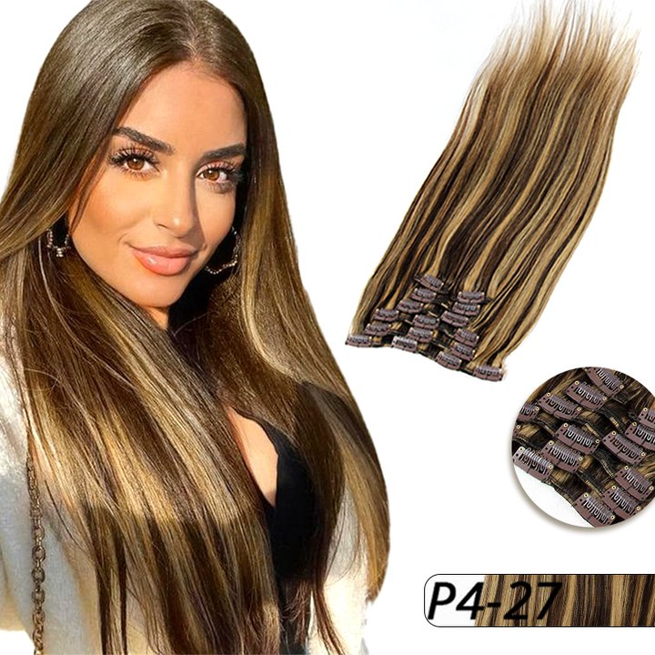 MRSHAIR 7Pcs Full Head Clip In Hair Extension Human Hair