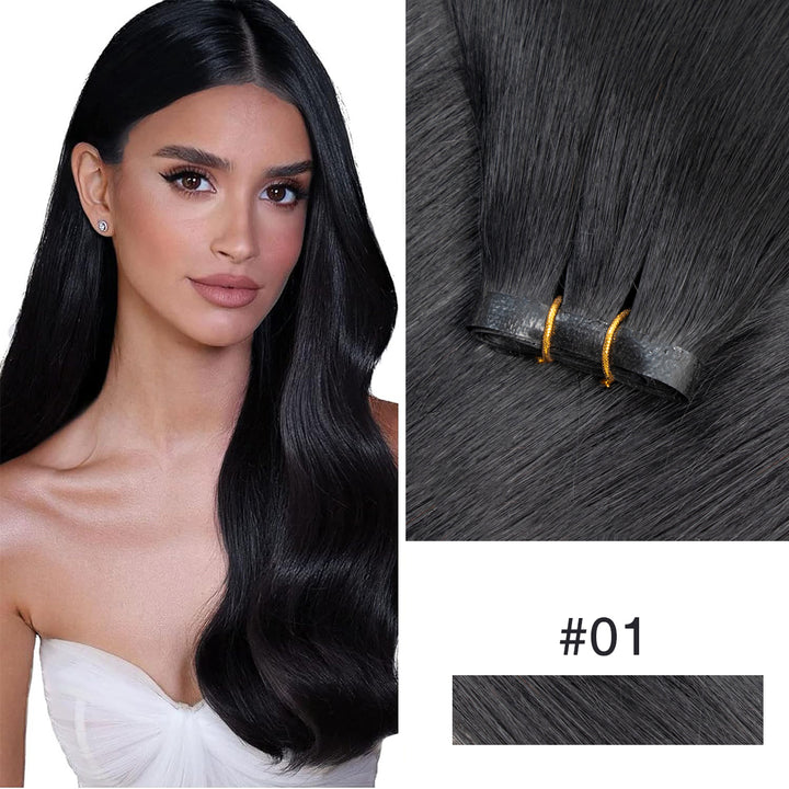 MRSHAIR Invisible Seamless PU SKin Weft Human Hair Injected PU Wefts