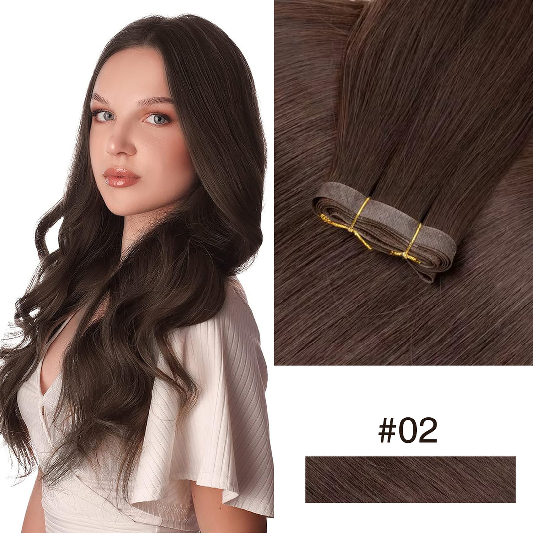 MRSHAIR Invisible Seamless PU SKin Weft Human Hair Injected PU Wefts