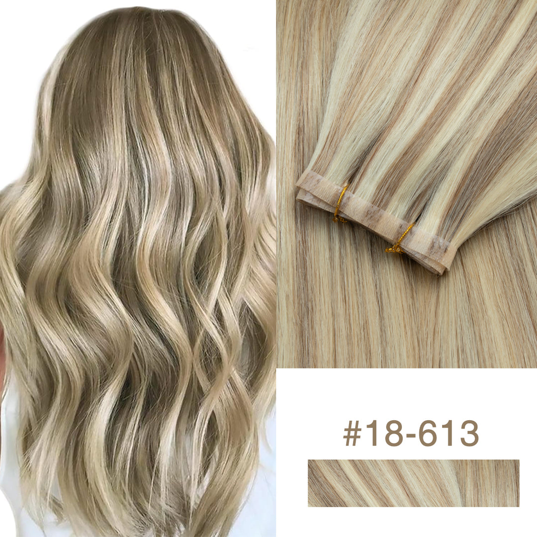 MRSHAIR Invisible Seamless PU SKin Weft Human Hair Injected PU Wefts