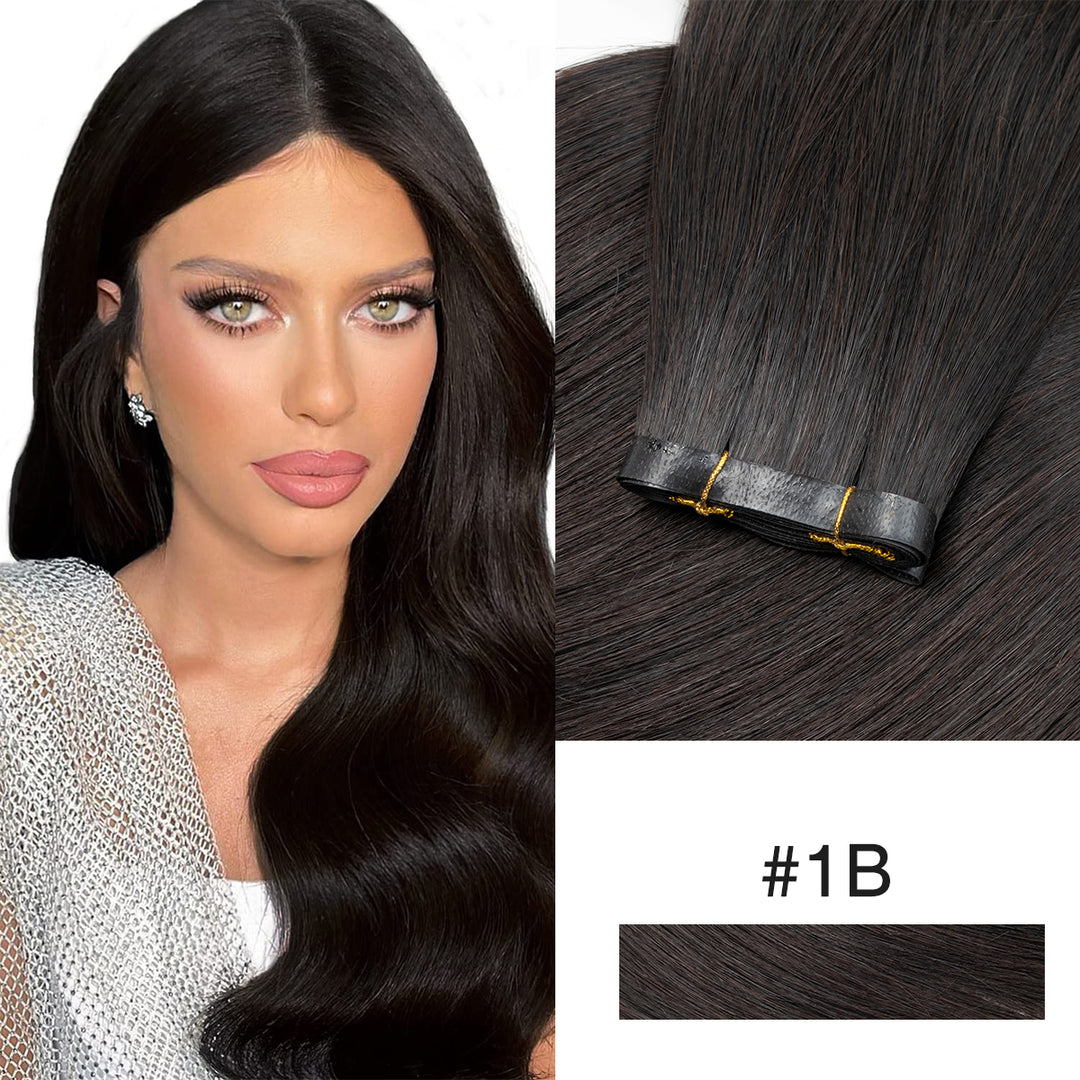 MRSHAIR Invisible Seamless PU SKin Weft Human Hair Injected PU Wefts