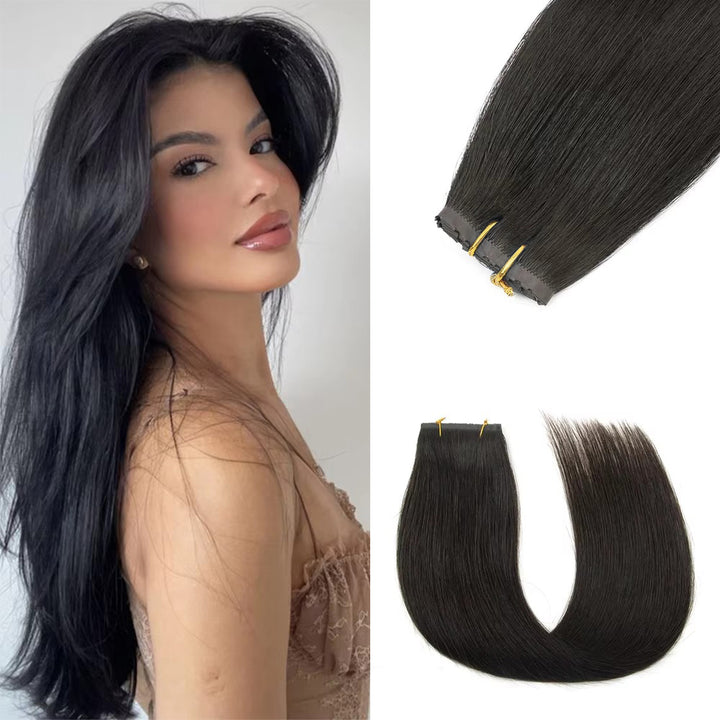 MRSHAIR Invisible Hole Flat Long Pu Tape Human Hair Extensions