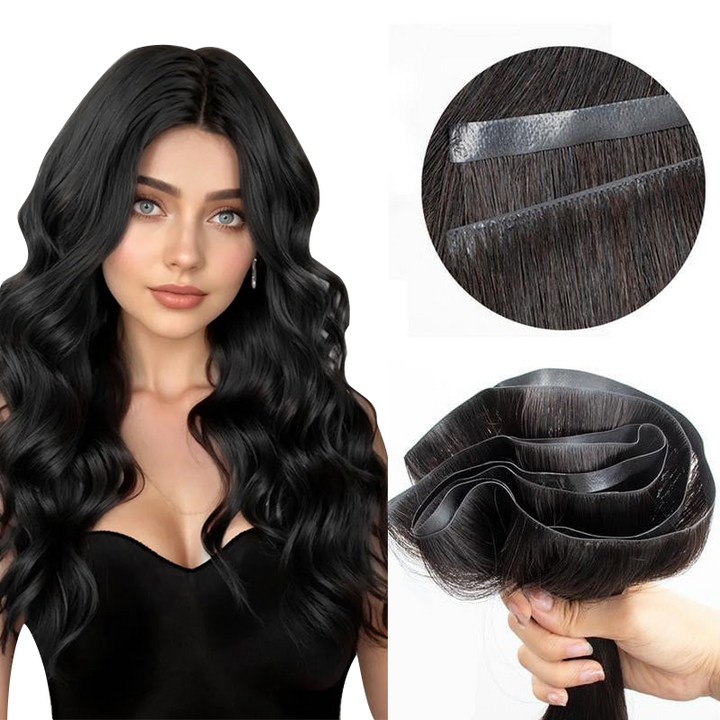 MRSHAIR Invisible Seamless PU SKin Weft Human Hair Injected PU Wefts