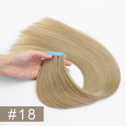 MRS HAIR Double Drawn Tape In Hair Extensions Salon Quality Cuticle Remy Human Hair Thick Ends Straight 16 18 20 22 inch 20pcs