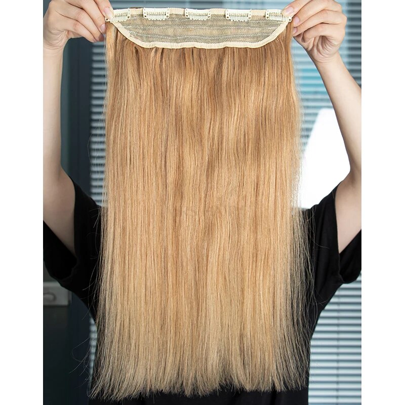 MRSHAIR One Piece Clip In Human Hair Straight Natural Hair Extensions 5Clips 14 18 22 inch