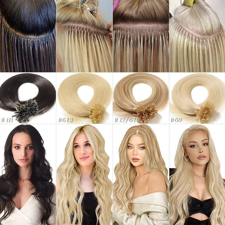 MRS HAIR Nail Human Hair Extensions U Tip Hair 100G