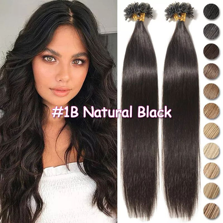 MRS HAIR Nail Human Hair Extensions U Tip Hair 100G