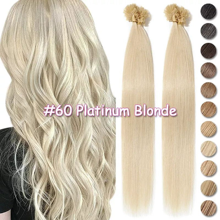 MRS HAIR Nail Human Hair Extensions U Tip Hair 100G