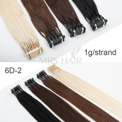 MRS HAIR 6D-2 Human Hair 1g/strand 5Raws 25grams/pack