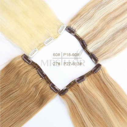 MRSHAIR 3Clips 3pcs Clip In Human Hair Extensions For Replacement Volume 16 18 20 22inch