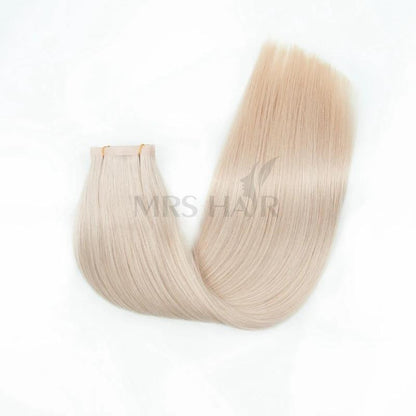 MRSHAIR Invisible Long Tape PU Weft Human Hair Bundles 16 18 20 22inch Thick Ends