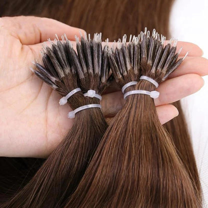 MRS HAIR Nano Rings Hair Extension Human Hair Machine Remy 12-24inch 50Strands