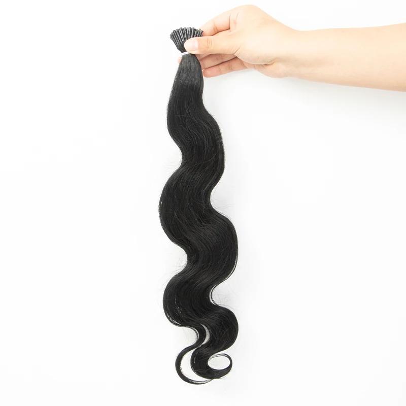 MRSHAIR I Tip Body Wave Hair Extensions Human Hair 1.5cm Keratin 12-26inch 50strands/pack