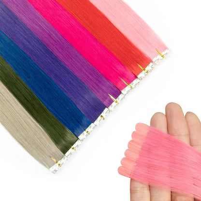 MRSHAIR Colorful Tape In Human Hair Extensions Mini Tape Ins 2g/pc