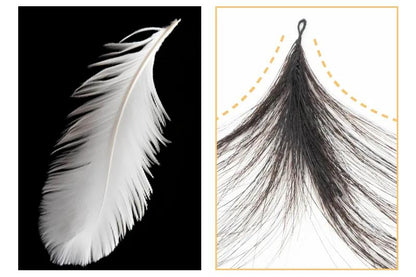 MRS HAIR Feather Hair Extensions 16 18 20 22inch