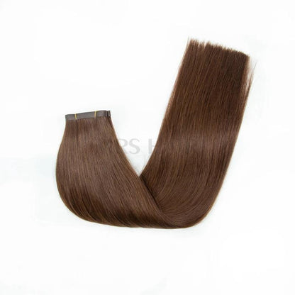 MRSHAIR Invisible Long Tape PU Weft Human Hair Bundles 16 18 20 22inch Thick Ends