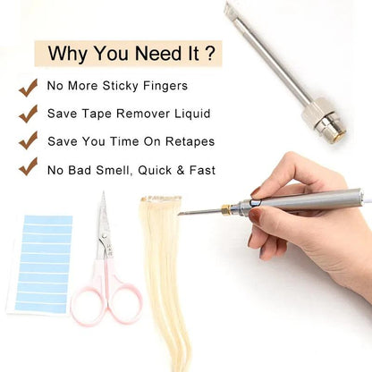 MRS HAIR Electric Tape Remover Plug-in Working No Battery Flat Soldering Tip Tape Extensions Removal 5V 2A