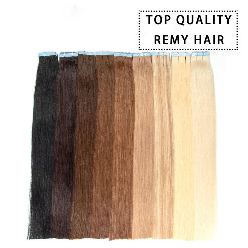 MRSHAIR Cuticle Remy Tape In Human Hair Extensions Real Natural Hair Skin Weft Hair Extensions For Salon High Quality 10pcs/pack
