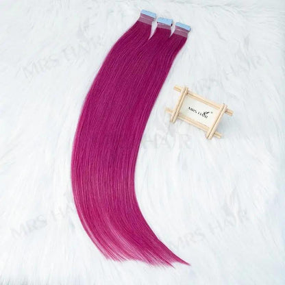 MRSHAIR Colorful Mini Tape In Human Hair Extensions 3x0.8cm 1pcs