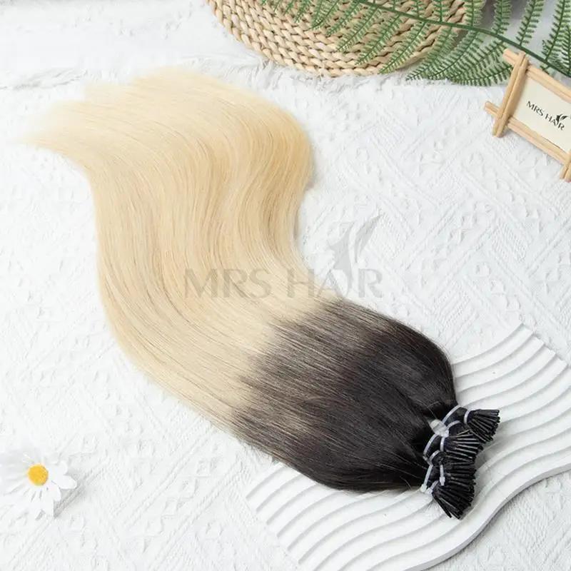 MRSHAIR T1B-613 Ombre Balayage I Tip Hair Extensions 20inch 50cm 1g/pc 50g