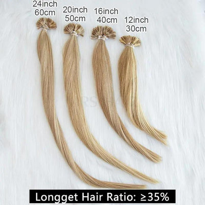 MRS HAIR Keratin U tip Human Hair Extensions 12 16 20 24 inch 50pcs/pack