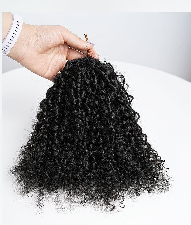 MRSHAIR 100g Burmese Kinky Curly Crochet Human Hair Knots Feather Crochet Hair Extensions