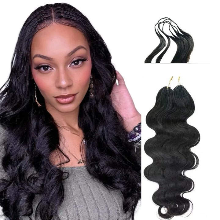 MRSHAIR 120g Body Wave Crochet Human Hair Knots Feather Crochet Hair Extensions