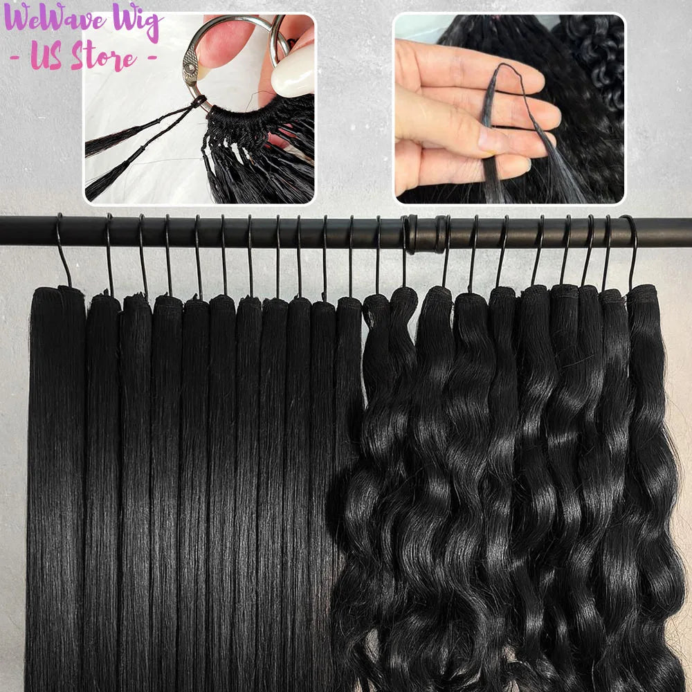MRSHAIR 120g Body Wave Crochet Human Hair Knots Feather Crochet Hair Extensions