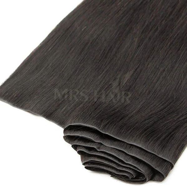 MRSHAIR Invisible Seamless PU Skin Weft Clip In Human Hair Extension