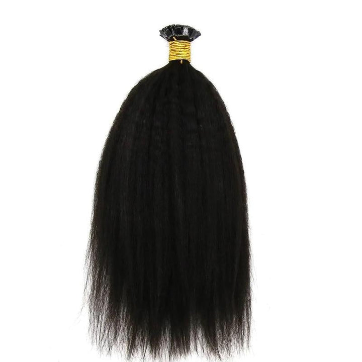 MRSHAIR Kinky Straight Flat Tip Human Hair Extensions