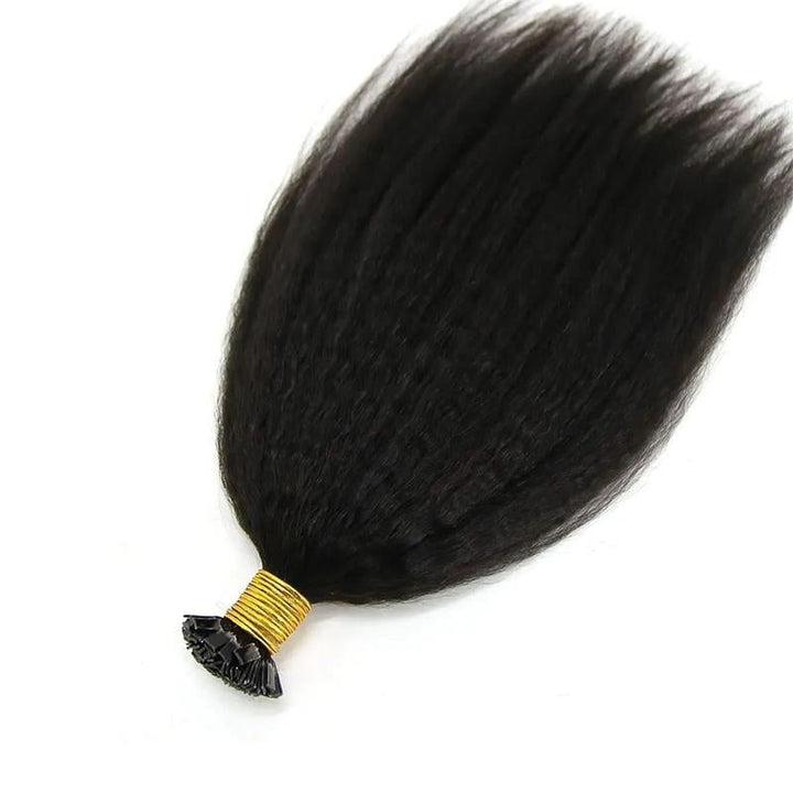 MRSHAIR Kinky Straight Flat Tip Human Hair Extensions