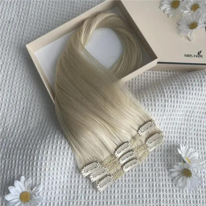 MRSHAIR MRS HAIR 3PCS Clip In Hair Extensions Human Hair Add Volume