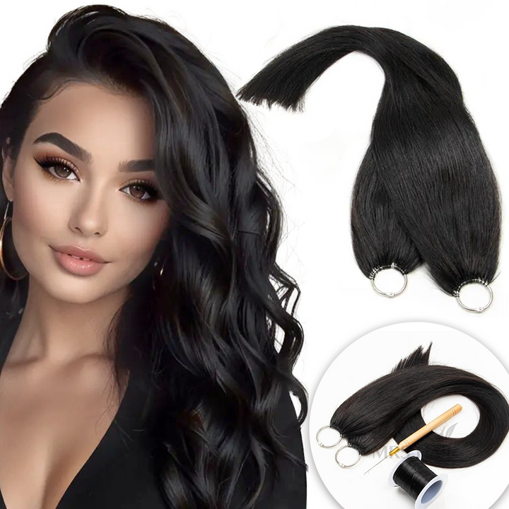 MRSHAIR MRS HAIR 6d-3 Generation Feather Human Hair Extensions 80strands