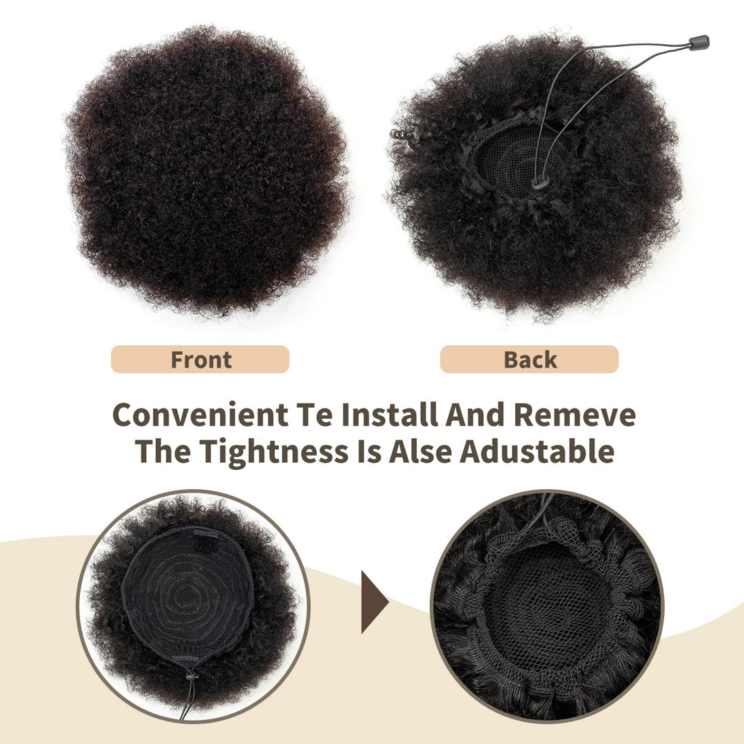 MRSHAIR MRS HAIR Afro Puff Ponytail Human Hair USA Ship