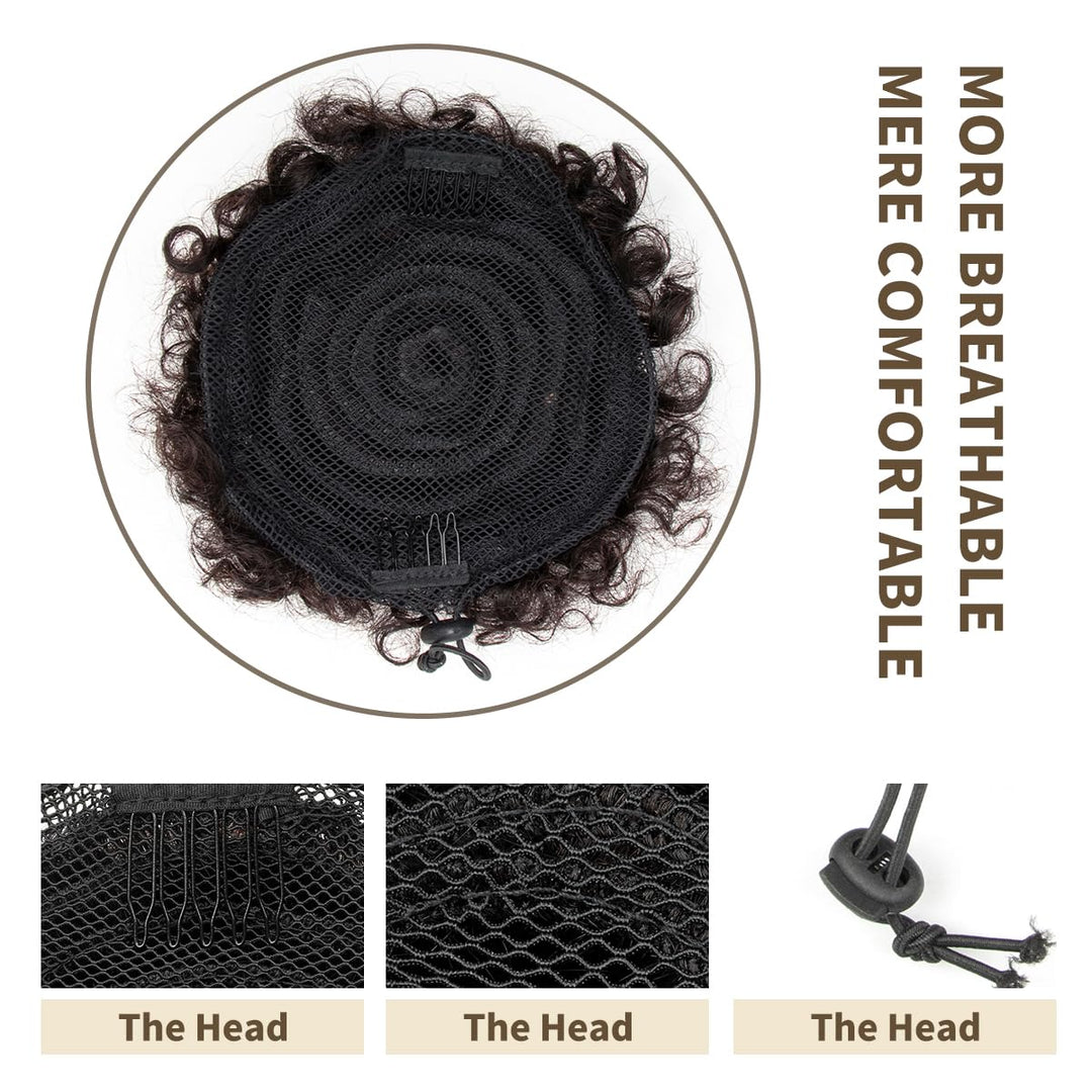 MRSHAIR MRS HAIR Afro Puff Ponytail Human Hair USA Ship